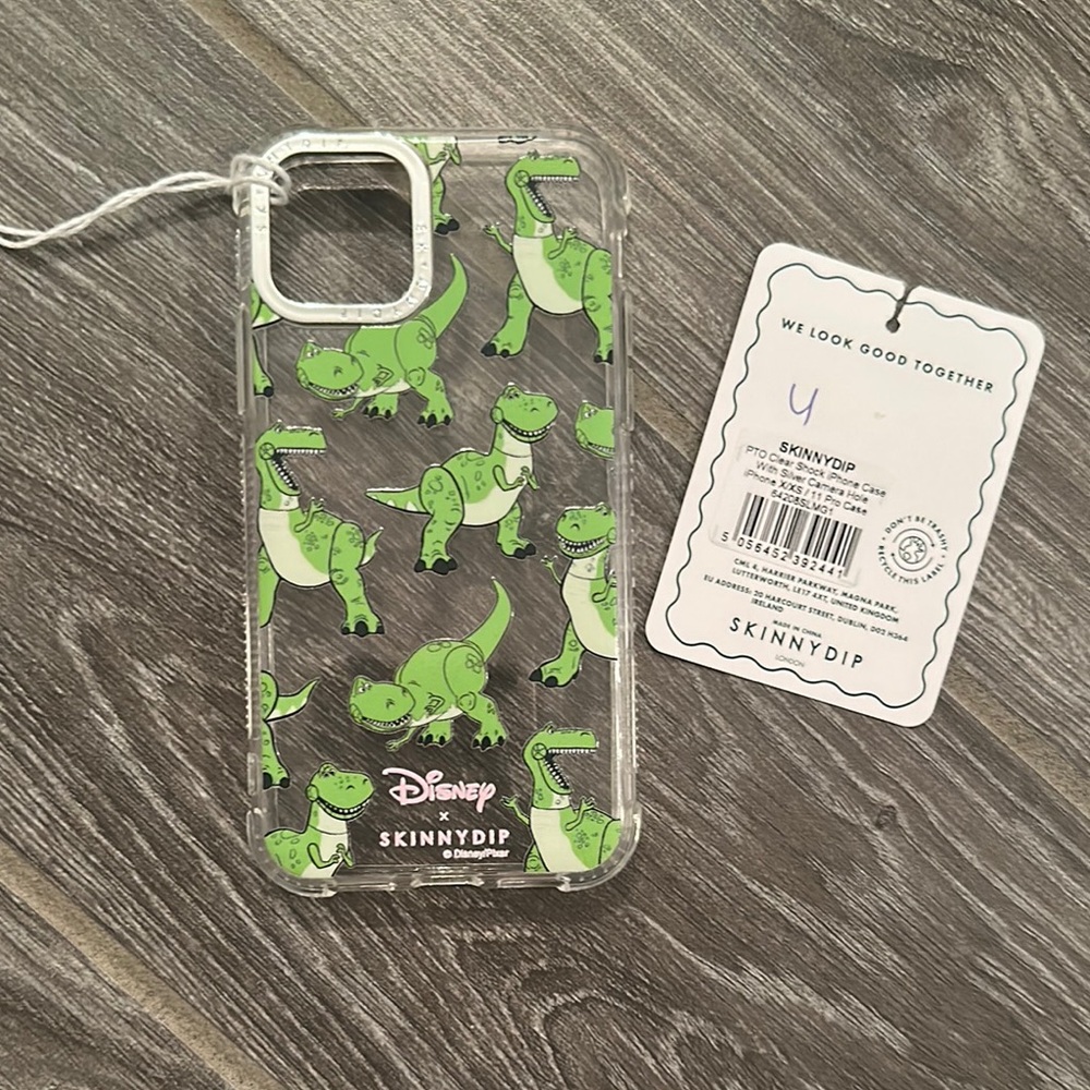 Toy Story Pixar Disney X SKINNYDIP London Rex iPhone X/XS/11 Pro clear case NEW